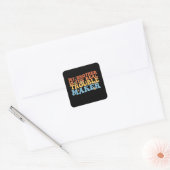 Groovy Mijn broer is de echte probleemmaker Vierkante Sticker (Envelop)