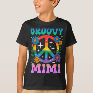 Groovy Mimi Bloemrijke Hipe Grappige Moederdag Moe T-shirt