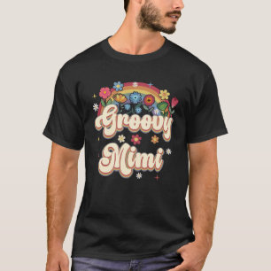 Groovy Mimi Retro Hippie Vredesteken Bloemmoeders T-shirt