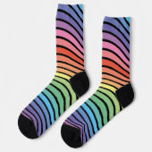 Groovy Mod Kleurrijke Funky Retro Abstracte Regenb Sokken (Links)