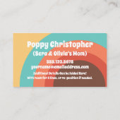 Groovy Modern Retro Bright Laten we een speeldatum Contactkaartje (Achterkant)