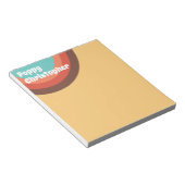Groovy Moderne Retro Kleurrijke Curves Gepersonali Notitieblok (Schuin)
