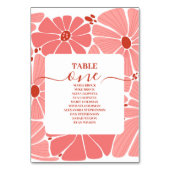 Groovy moderne roze madeliefje bruiloft kaart (Voorkant)