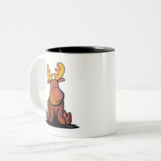 Groovy Moose Two-Tone Coffee Mok (Voorkant links)