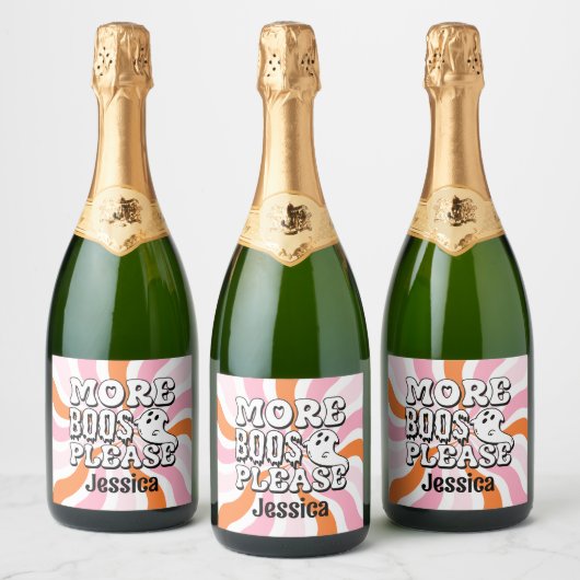 Groovy "More Boos"  Sparkling Wijnetiket (Flessen)