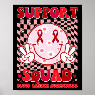 Groovy Motivational Support Team Bloedkanker Awa Poster
