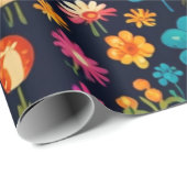 Groovy Mushroom & Flower Pattern Cadeaupapier (Rol Hoek)