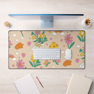 Groovy Mushroom Love Desk Mat