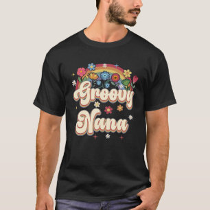 Groovy Nana Retro Hippie Vredesteken Bloemmoeders T-shirt