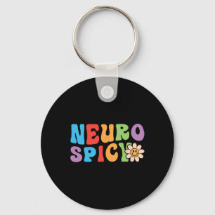 Groovy Neurospicy - Neurodivergent Adhd Asd Autism Sleutelhanger