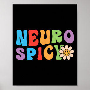 Groovy Neurospicy - Neurodivergent ADHD Autisme Poster