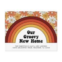 Groovy New Home Rainbow Retro Nieuw adres