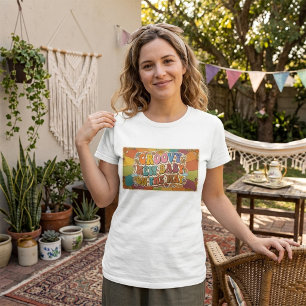 Groovy Nieuwe Baby op Komst Retro Zonneschijn T-shirt