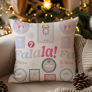 Groovy Notenkraker Retro Pastel Kerstmis Kussen