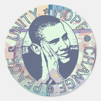 Groovy Obama 2008 Ronde Sticker