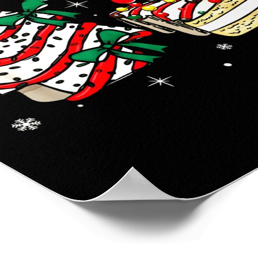 Groovy Oh Christmas Tree Cakes Debbie Becky Jen Ca Poster (Hoek)