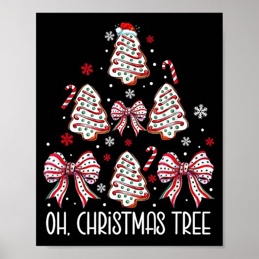 Groovy Oh Christmas Tree Cakes Debbie Becky Jen Ca Poster (Voorkant)