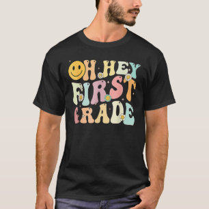 Groovy Oh Hey 1e klas Terug naar school Leren T-shirt