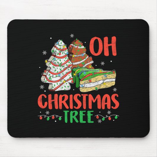 Groovy Oh kerstboom Cakes Debbie Becky Jen Ca Muismat (Voorkant)