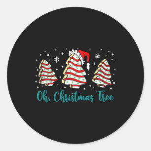 Groovy Oh kerstboom Cakes Debbie Becky Jen Ca Ronde Sticker