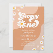 Groovy One 1e verjaardag Boho Floral Daisy Kaart (Voorkant)
