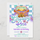Groovy One 1e verjaardag Boho Floral Daisy Kaart (Voorkant)