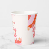 Groovy One 1e verjaardag Boho Retro Daisy Papieren Bekers (Links)