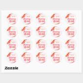 Groovy One 1e verjaardag Boho Retro Daisy Ronde Sticker (Vel)