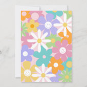 Groovy One Birthday Invitation Kaart (Achterkant)