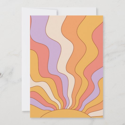 Groovy One Birthday Invitation | Uitnodiging 70 (Achterkant)