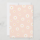 Groovy One Boho Daisy First Birthday Kaart (Achterkant)
