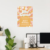 Groovy One Boho Sunshine 1e Verjaardag Tijd Capsul Poster (Thuiskantoor)