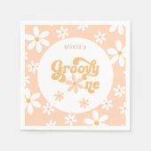 Groovy One Daisy 1e Verjaardag Servet (Voorkant)