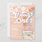 Groovy One First Birthday Invitation (Devant)