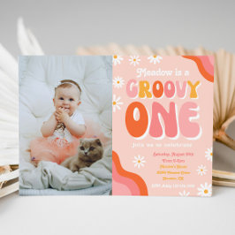 Groovy One First Birthday Invitation | |Groovy One Kaart