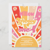 Groovy One Hippie 1ste verjaardag Sunshine Daisy Kaart (Voorkant)