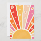 Groovy One Hippie 1ste verjaardag Sunshine Daisy Kaart (Achterkant)