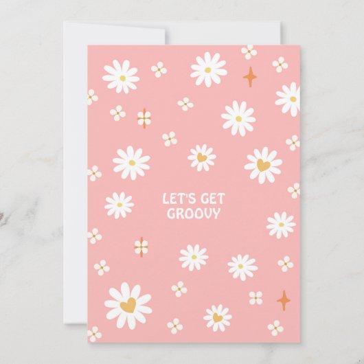 Groovy ONE Hippie 70's Retro 1e verjaardag Kaart (Achterkant)