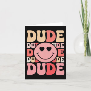 Groovy One Loved Dude Valentijnsdag Familie Kaart