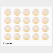 Groovy One pastel Retro Sunshine daisy boho Ronde Sticker (Vel)