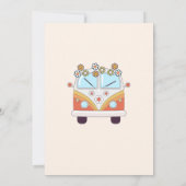 Groovy One Retro Bloemen 1e Verjaardagsfeest Kaart (Achterkant)