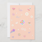 Groovy One Retro Daisy 1st Birthday Invitation (Dos)