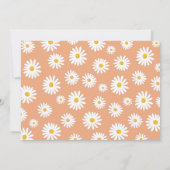 Groovy One Retro Daisy Boho Hippie First Birthday Kaart (Achterkant)