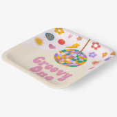 Groovy One Retro Disco Ball 1e Verjaardagsfeest Papieren Bordje (Gebogen)