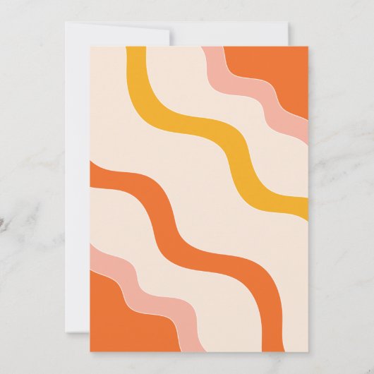 Groovy One Retro First Birthday Invitation Kaart (Achterkant)