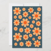 Groovy One Retro Meisjes 1e Verjaardagsfeest Kaart (Achterkant)