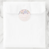 Groovy One Retro pastel Floral 1 verjaardag Ronde Sticker (Tas)