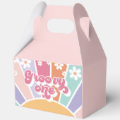 Groovy One Retro Sunshine Rainbow Daisy Bedankdoosjes (Voorkant)