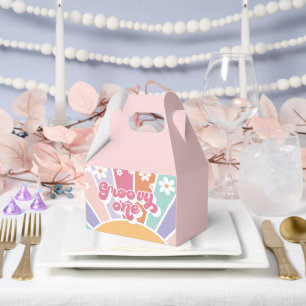 Groovy One Retro Sunshine Rainbow Daisy Bedankdoosjes