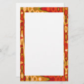 groovy oranje grens briefpapier (Voorkant / Achterkant)